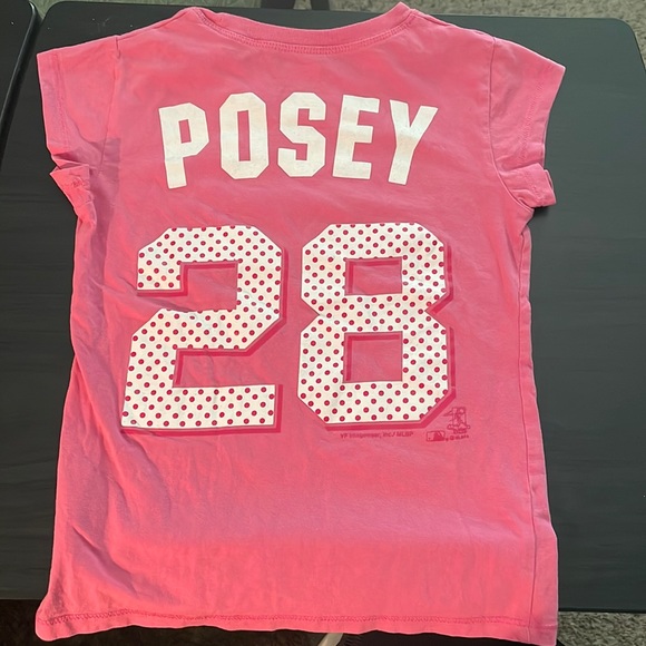 MLB Other - San Francisco Giants (MLB) - Buster Posey 28 - pink t-shirt (kids size 4/5)